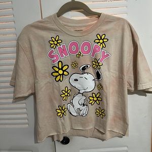 Snoopy Peanuts crop top. Size L.